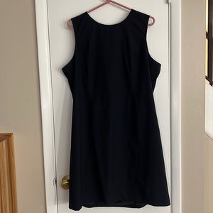 Lands End, navy blue sleeveless dress, size 18